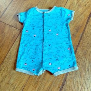 Shark summer outfit for baby boy